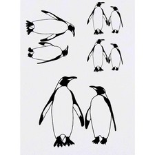 4 x 'Penguin Couple' Temporary Tattoos / Transfers TO00013059 