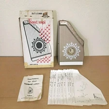 Bontempi Italian 16 String Zither & Song Sheets Vintage  Instrument Italy