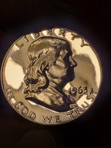 1963  FRANKLIN SILVER  PROOF  90% SILVER   CHOICE GEM PROOF BEST 50C COIN PR+++