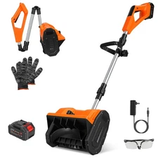 Cordless Snow Shovel Kit Foldable Snow Thrower 21V 2600mAh Battery and charger