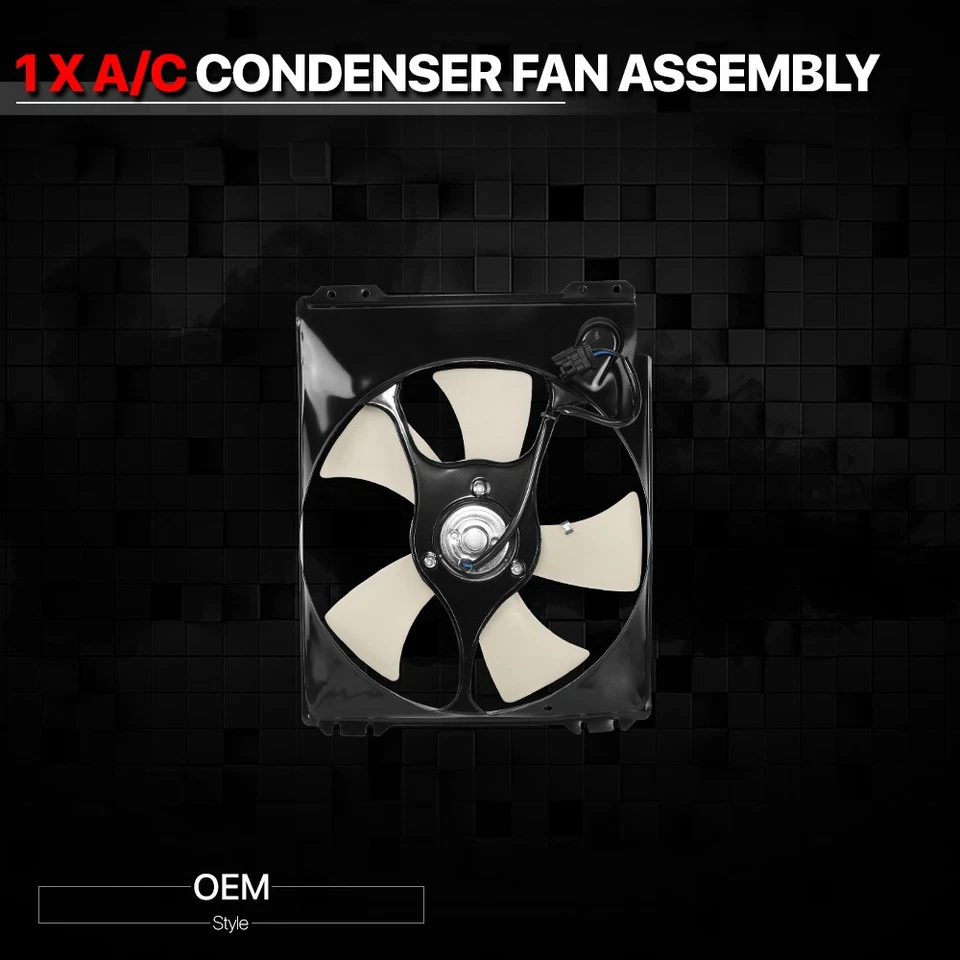 Conjunto de ventilador de refrigeración condensador de aire acondicionado estilo OE para motor 98 Subaru Forester 2,5 L Foto 2 de 4