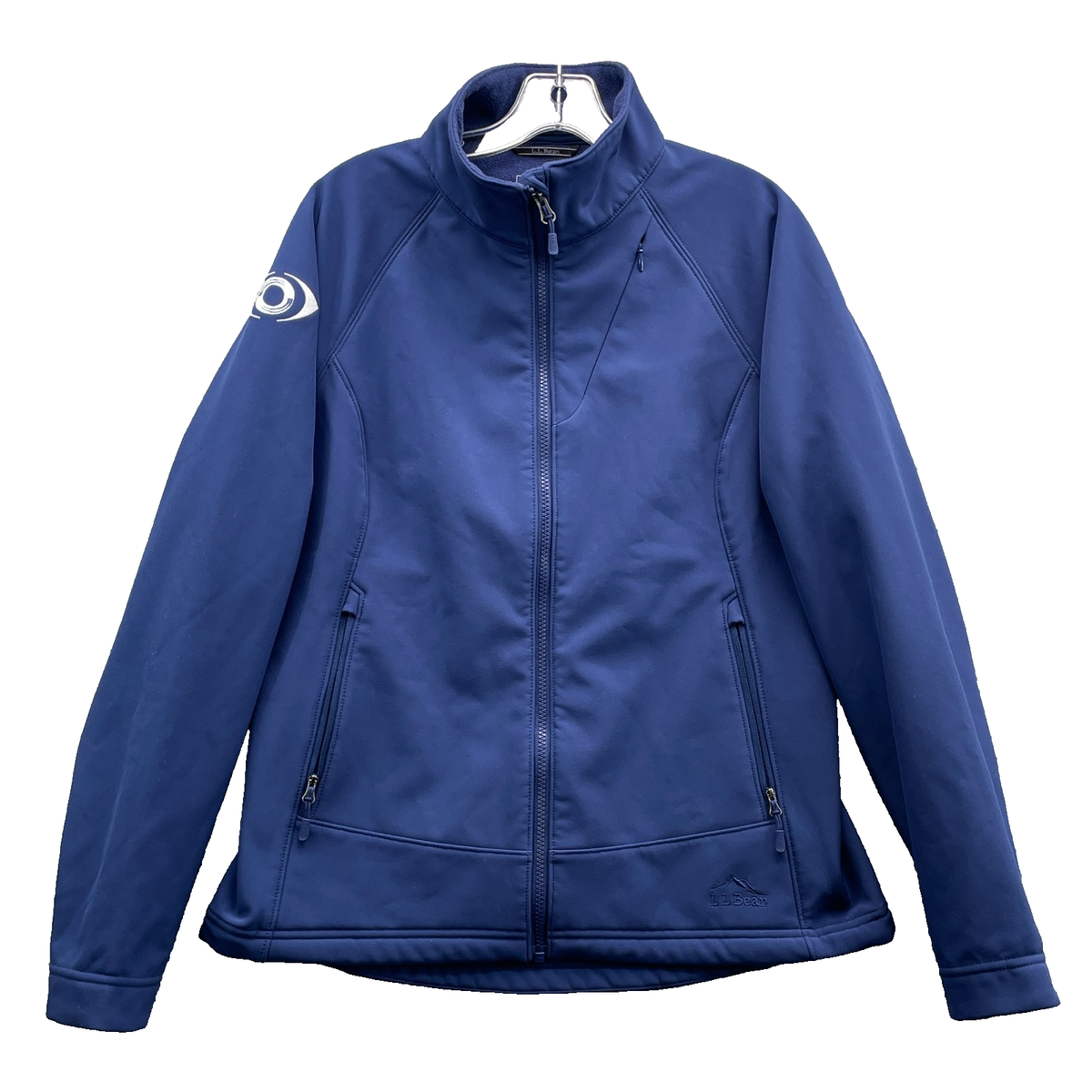 L.L.Bean Jacket Womens Medium Blue Soft Shell Fleece Lined 