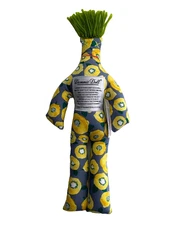 DAMMIT DOLL, Voodoo Grey Yellow Flowers Stress Relief Gag Swear Gift 12" NWT