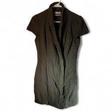 UO Clementine Double-Breasted Button-Down Dress Gray green size M