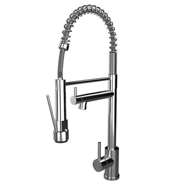 Liquida GR266CH Chrome Kitchen Mixer Tap Swivel Spout Directional Spray