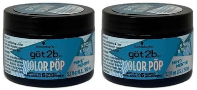 2 pack Got2b Color Pop Semi-Permanent Hair Color Mask Mint - Menthe 5.1 oz
