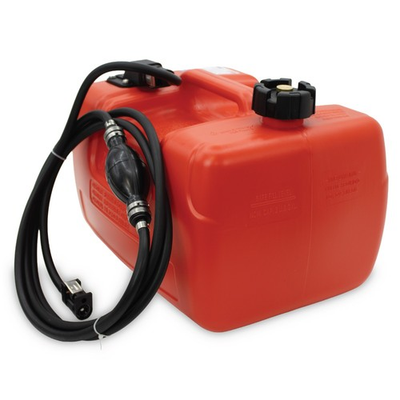 #ad Portable 12L Marine Tank W Connector Fuel Tank Outboard Boat Motor $49.99