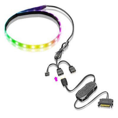 PC LED Lichtstreifen, 15,7 Zoll, 160000 Farben, Magnetische 5V Argb Aura Sync...