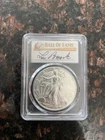2021 Silver Eagle PCGS MS70 FDOI HOF Lou Brock Signed Pop 50