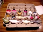 15 Vintage Figural Christmas C6 Glass Light Bulbs-Birds and Lanterns Non-Working