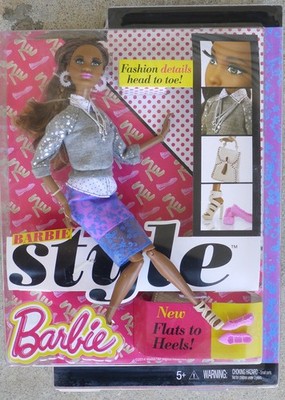 Barbie Style Grace AA African American Rooted Lashes Dressed Purse Shoes CJP78