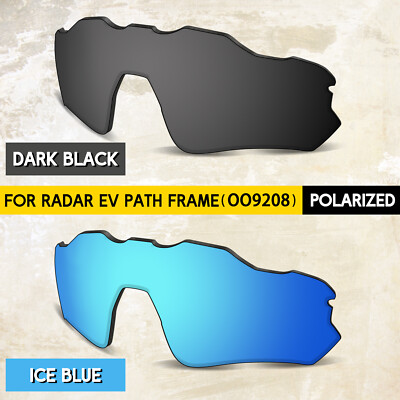 Black & Ice Blue POLARIZED Lenses for Oakley Radar EV Path OO9208 Frame, 1.5MM