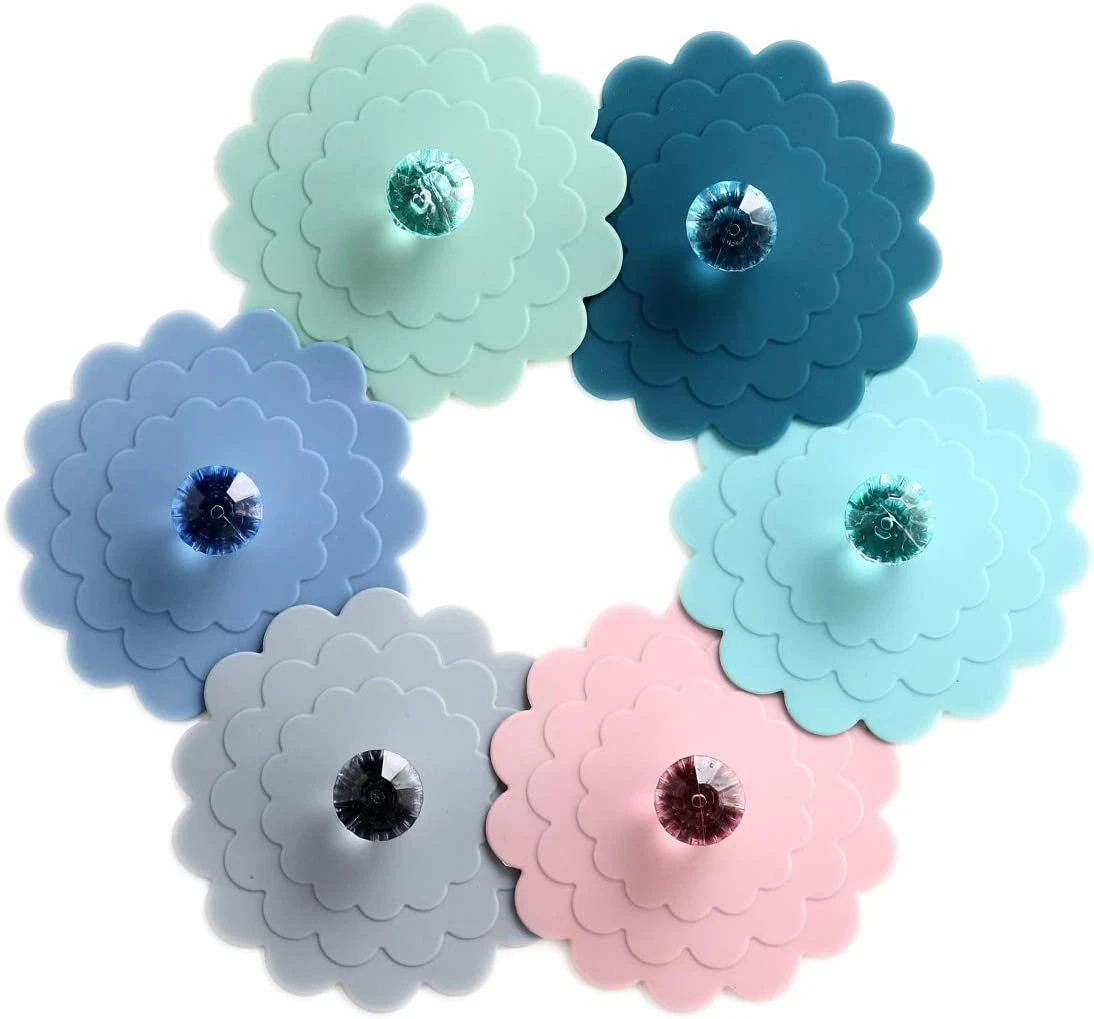 Set 6 Extra Large Silicone Cup Lid Camping Mug Lid - Tea Cup Lid Coffee Cup Lid