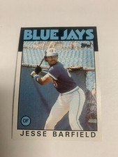 1986 Topps Toronto Blue Jays Jesse Barfield