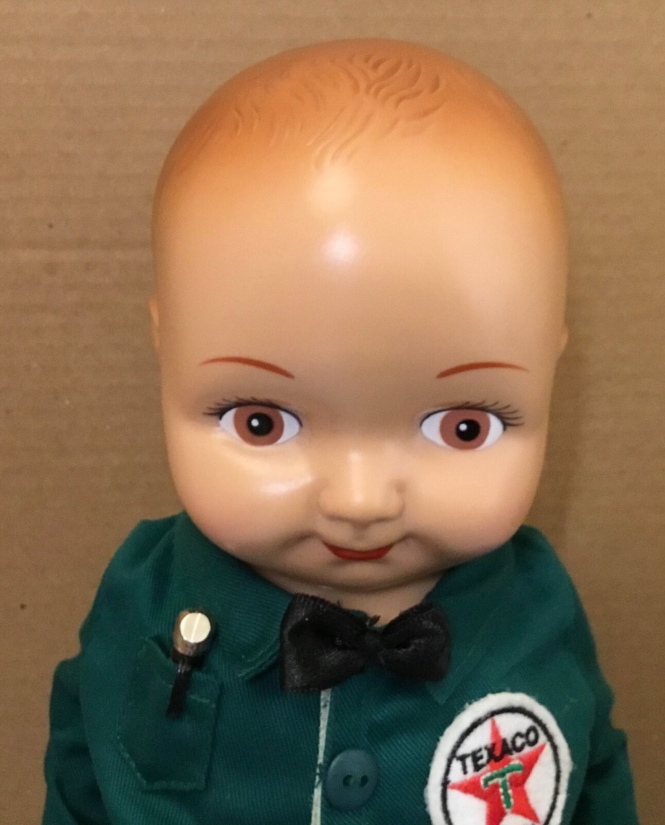 BUDDY LEE TEXACO OIL CO. STATION ATTENDANT DOLL & TIN BOX NEVER