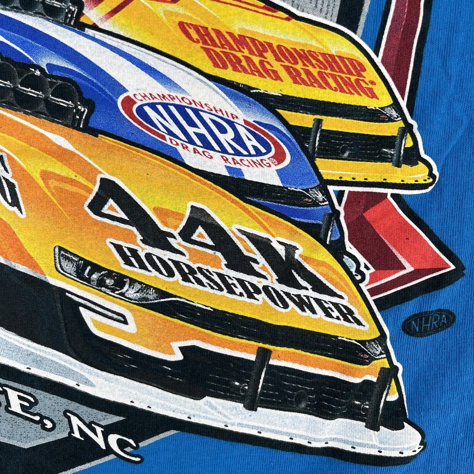 Camiseta NHRA 4 Wide Nationals Para Hombre Extra Grande Azul Gráfico 2022 Adulto Hombre Foto 3 de 4
