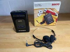 Vintage Sanyo M-GR72 Personal FM AM Radio Cassette Player (full working)