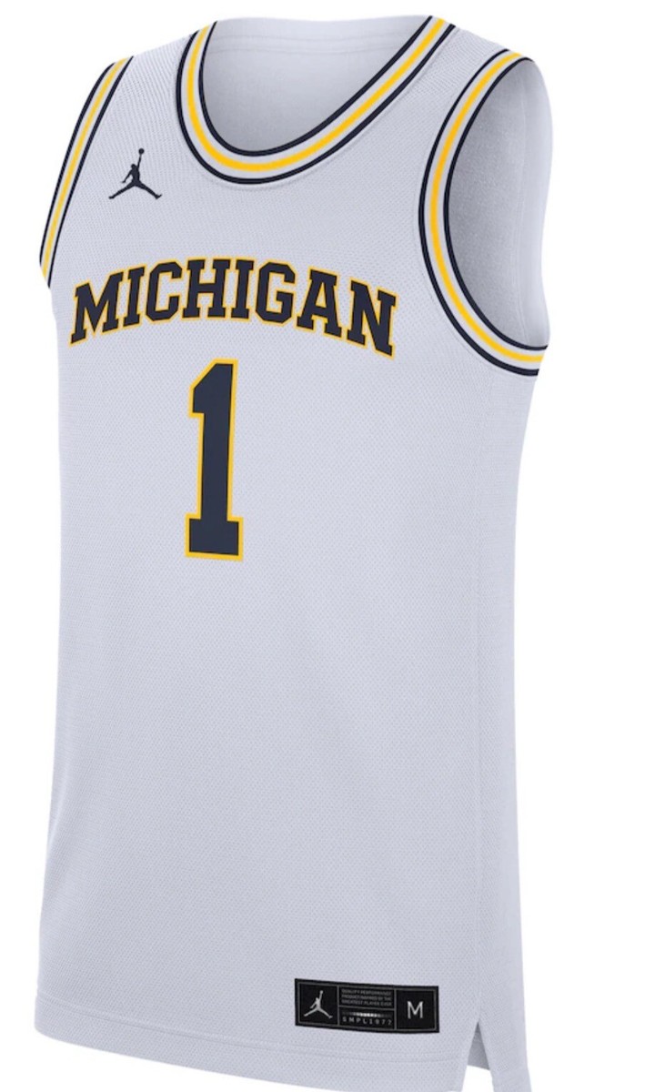 【NIKE/JORDAN】ミシガン大学　ミシガン・ウルヴァリンズ Nike Jordan Michigan Wolverines White #25 Basketball Jersey