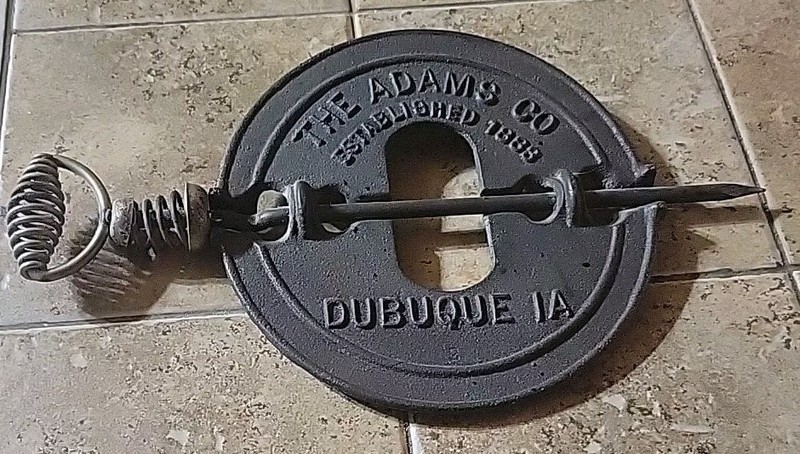 Cast Iron Stove Flue Damper THE ADAMS CO DUBUQUE IA Diamond 7 inch