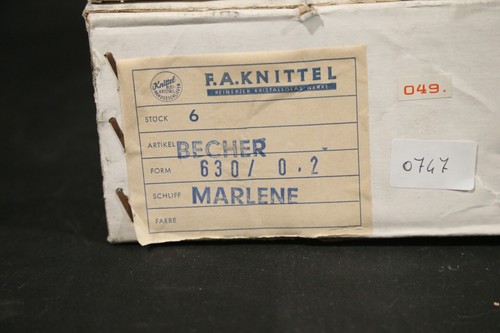 servizio bicchieri cristallo 12x Franz August Knittel anni 50 900 boemia MARLENE - Foto 7 di 24