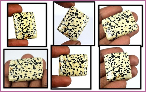 Cabochon naturale diaspro dalmata messicano guarigione miscela pietre portafortuna certificato - Foto 30 di 44