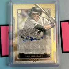 ⭐️ 2020 Topps Five Star Sam Hilliard Rookie Auto Rockies RC