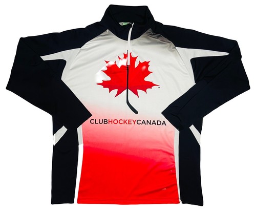 ECO Club Hockey Canada Men's Stretch 1/4 Zip Pullover; Made in CANADA; 2XL