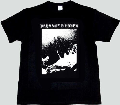 T-Shirt Paysage d'Hiver schwarz Metall, Geschenk für Fan TE4555 - Bild 1 von 2