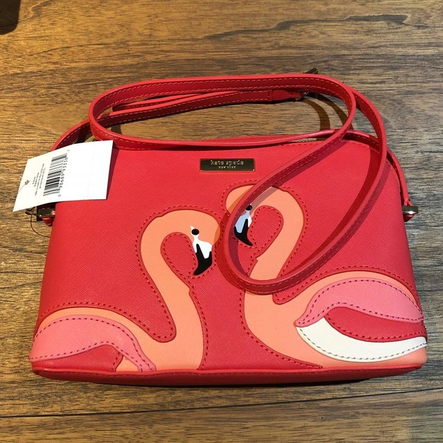 NEW Kate Spade WKRU3836 Take A Walk on Wild Side FLAMINGO Hanna