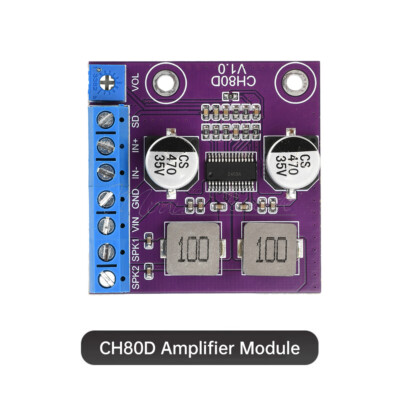 80W Stereo Voice Audio Amplifier Module Class D Amplifier Board Player Module