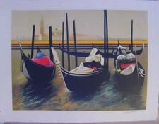 IGOR MEDVEDEV, Venice Gold serigraph, Unframed