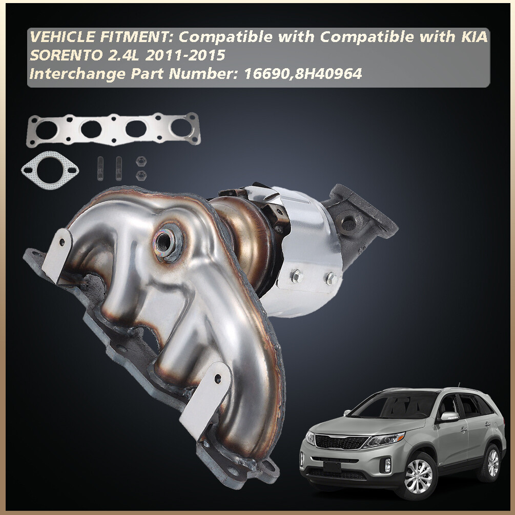 Manifold Catalytic Converter Fit 2011 2012 2013 2014 2015 Kia Sorento 2