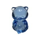 Fenton Light Blue Art Glass Teddy Bear Figurine Paperweight