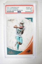 Jaylen Waddle 2021 Panini Chronicles Clear Vision PSA 10 Rookie POP 1 Dolphins
