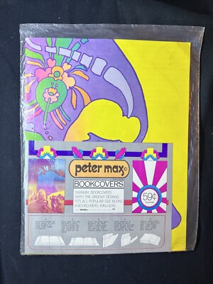 1970 s Westab Collectible Peter Max Psychedelic Bookcovers Set of 4 Sealed Pkg