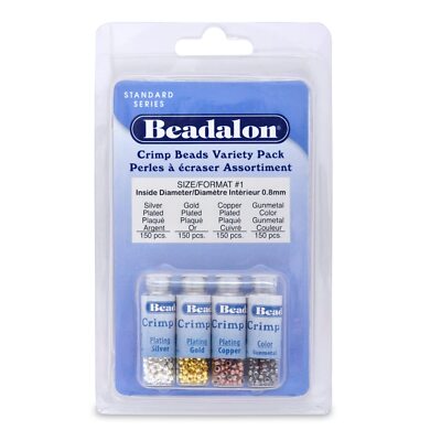 Beadalon 600 Stück Quetschperlen Variety Pack 305X-109 sortiert