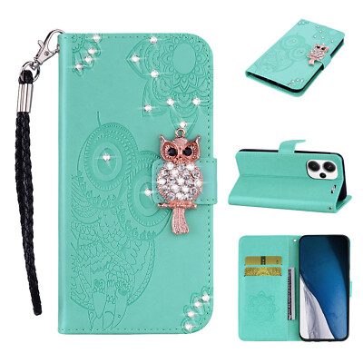 3D Bling Gemustert Handy Tasche Schutz Hülle Etui Schale Wallet Case Cover YK