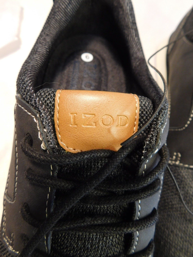Men's New IZOD Casual Lace-up tie Black Texture "Kyler" Loafer Shoes sz 9 M - Picture 10 of 13