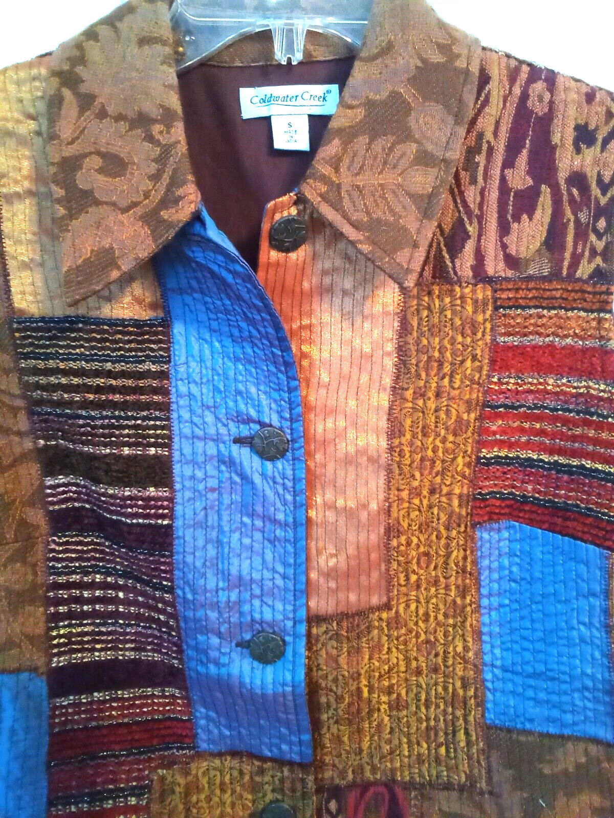 Coldwater Creek Patchwork Vest, small - image 2