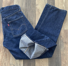 Levi's 501XX Big E Redline Selvedge Blue Jeans Actual Fit W26 L27 READ
