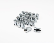 20 Bulge Chrome 12-20 Lug Nuts Acorn Cone Seat For Ford Mustang 5-lug Wheels
