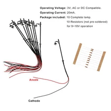 LYM21 10pcs Model Train 1:160 Lamp Post Street Lights N TT Scale LEDs 4.7cm
