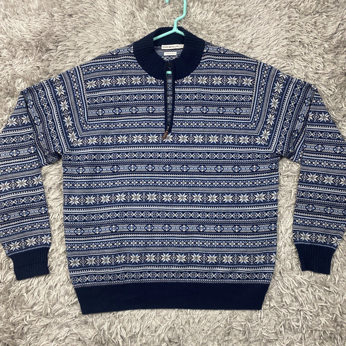 Men's quarter top button sweater