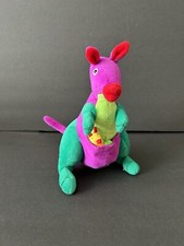 Purple Kangaroo Plush With Baby Joey