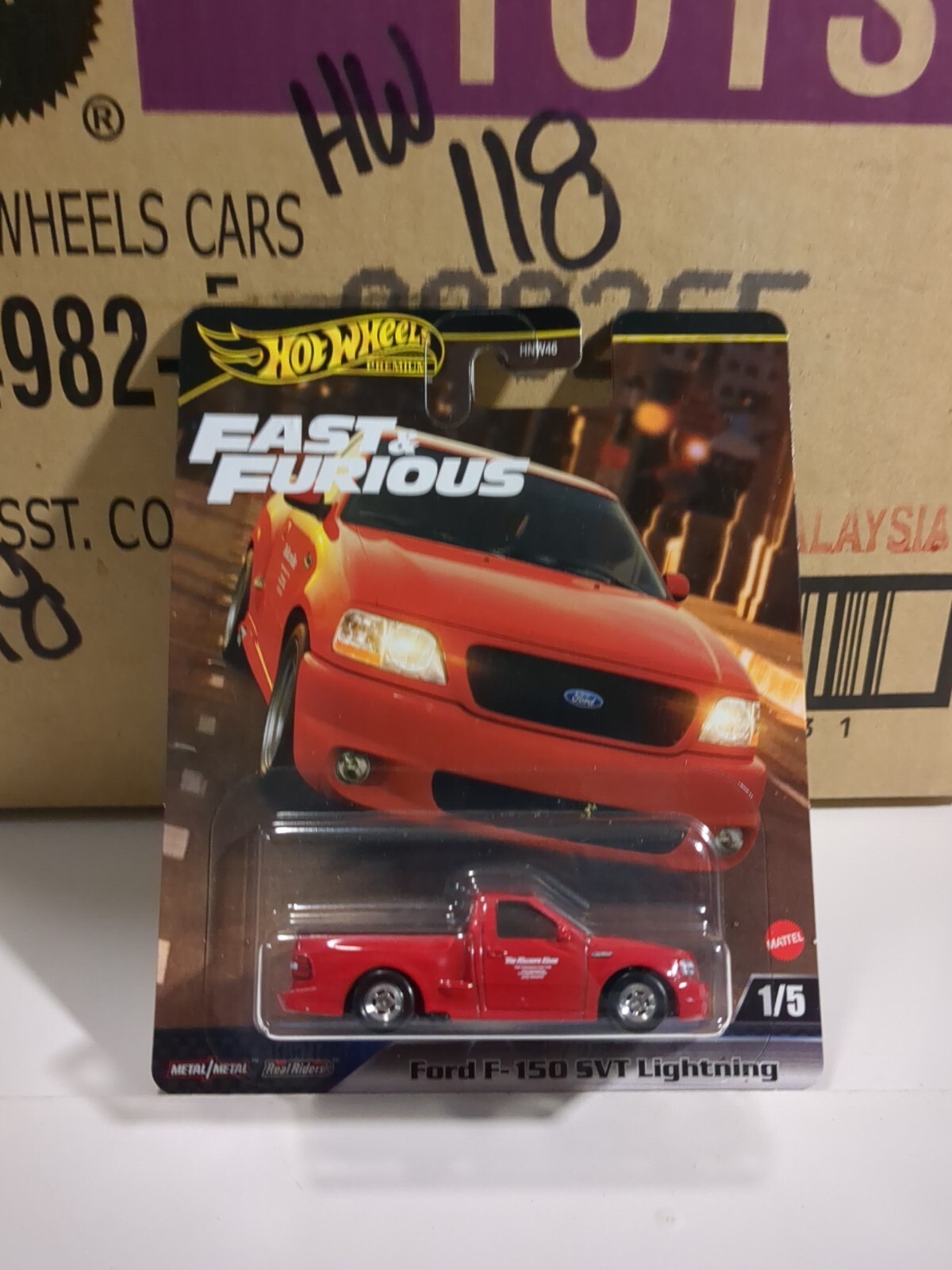 New 2024 Hot Wheels Premium Fast & Furious Red Ford F-150 SVT Lightning #1