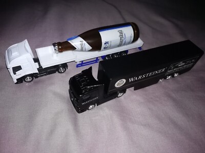 2 WARSTEINER BIERFLASCHE MCLAREN F1 SAMMLERSTÜCK BIG RIG 18 WHEELER MODELL LKW