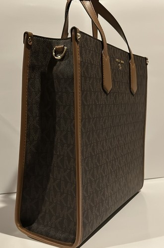 ๐ผ๐ฆ Michael Kors ๐ผ๐ฆ MK Maple Brown Signature Large Tote Crossbody Bag ๐ผ GB18 - Picture 4 of 9