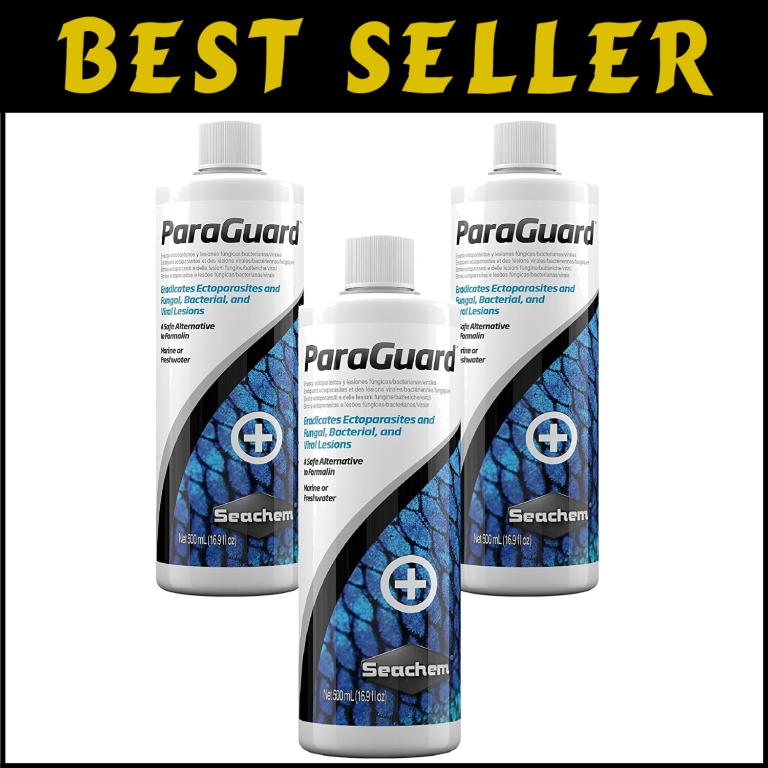 ParaGuard 500ml 3-Pack Safe Freshwater & Marine Fish Treatment  