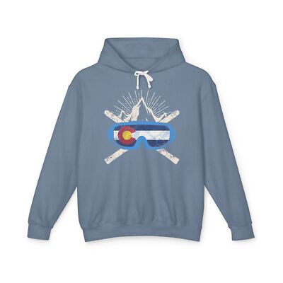 Colorado Skiing Mountain Vibes Unisex Hooded Sweatshirt, Relaxed Comfort Wear