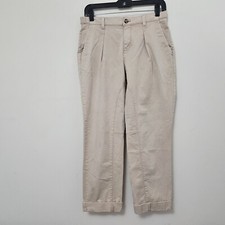 BANANA REPUBLIC Women's Beige Casual Canvas Ankle Pants Size 2